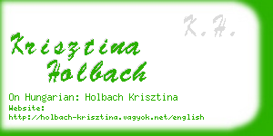 krisztina holbach business card